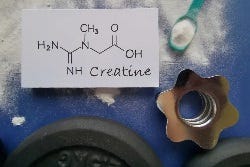 Die chemische Formel von Kreatin Die chemische Formel von Kreatin