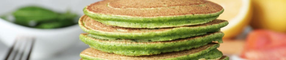Pfannkuchen mit Spirulina Pfannkuchen mit Spirulina