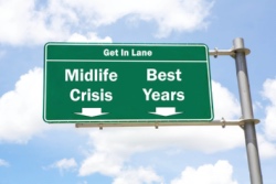 Schild met Text Midlife Crisis und Best Years