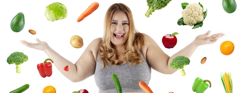 Frau mit Gewichtsplateau