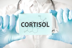 Bild von Händen mit dem Schriftzug "Cortisol" Bild von Händen mit dem Schriftzug "Cortisol"