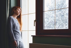 Frau mit Winterblues Frau mit Winterblues